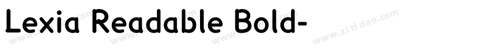 Lexia Readable Bold字体转换